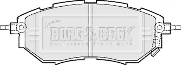 BORG & BECK Комплект тормозных колодок, дисковый тормоз BBP2077